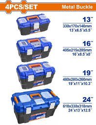 طقم صندوق بلاستيك 4 صناديق قفل حديد